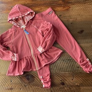 MATILDA JANE Set with Wonderment All Day Leggings and Blair Zip Front Hoodie
